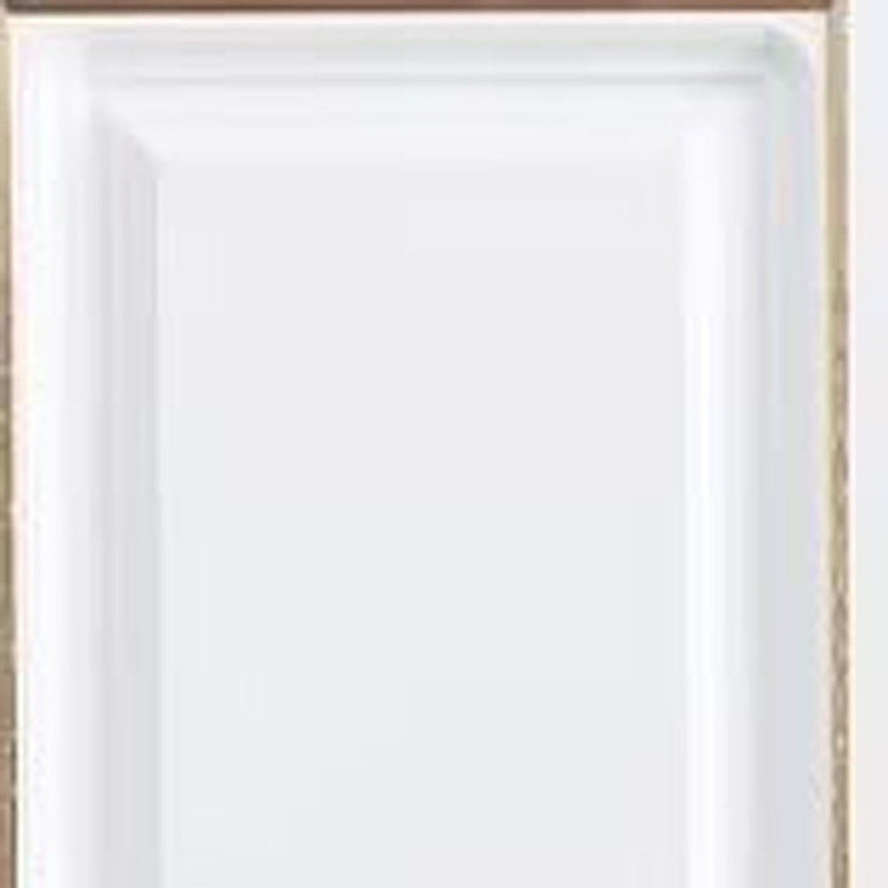 74" Five Door Two Drawer Combo Dresser - White / Gold
