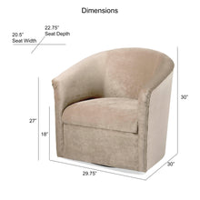 Load image into Gallery viewer, Eden - Swivel Chair With Upholstery And Hardwood Frame
