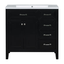 Load image into Gallery viewer, Modern Bathroom Vanity With Sink, Freestanding With Drawers And Doors
