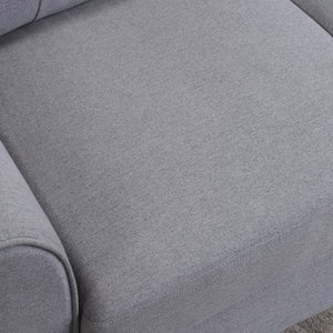 57.5" Modern Living Room Loveseat Linen Upholstered Couch Furniture for Home or Office ,Light Grey-Blue,(2-Seat,Old Sku:WF288518AAC)