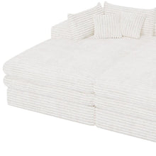 Load image into Gallery viewer, Corduroy Sleeper Sofa - White
