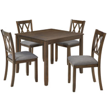 Load image into Gallery viewer, 5 Piece Dining Table Set With 4 Chairs - Walnut
