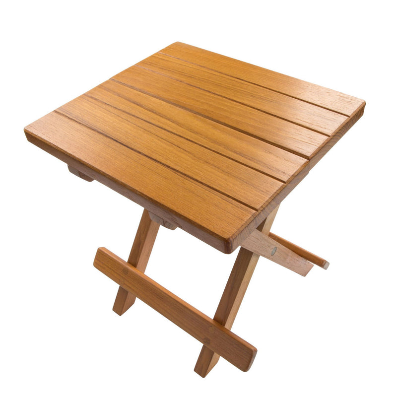 12" Solid Wood Square End Table - Brown