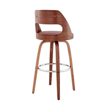 Load image into Gallery viewer, Faux Leather Swivel Counter Height Bar Chair - Brown
