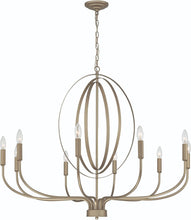 Load image into Gallery viewer, Candle Style Ten-Light Metal Dimmable Chandelier - Brass
