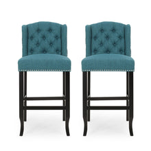 Load image into Gallery viewer, Vienna - Contemporary Fabric Tufted Wingback Counter Stools (Set of 2)
