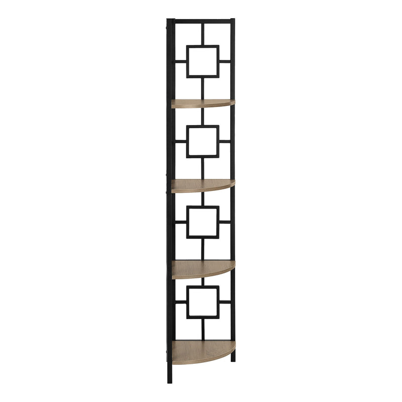 Corner Bookcase - Dark Taupe