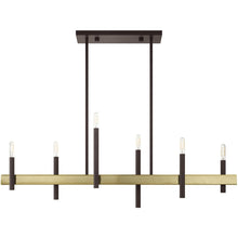 Load image into Gallery viewer, 6-Light Dimmable Chandelier With Shades - Bronze
