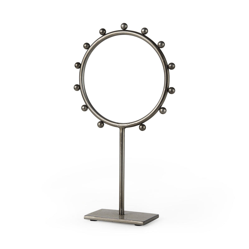 Circle Tabletop Sculpture (608695) - Gray