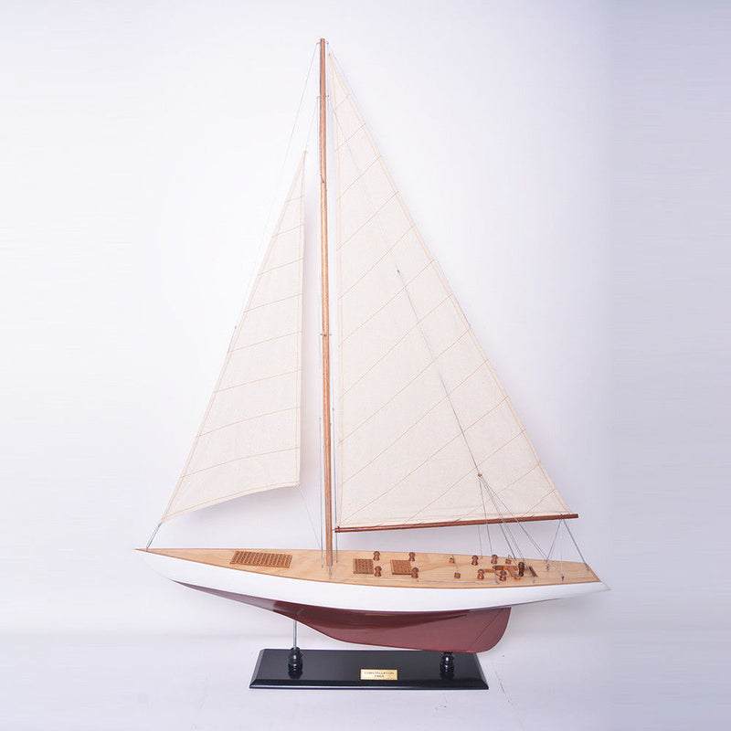 Hand Painted Model Boat (624674) - Beige