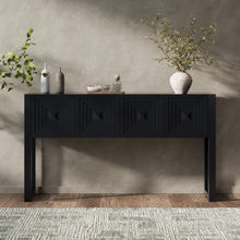 Load image into Gallery viewer, Geometric Carved Console Table With 3 Soft Close Drawers
