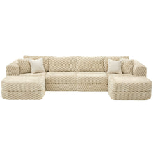 Load image into Gallery viewer, Modular Sectional Sofa, Boneless Couch With 2 Movable Ottomans
