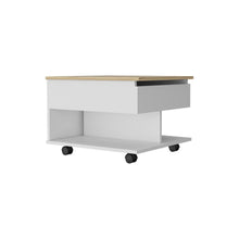 Load image into Gallery viewer, 22" Wood Lift Top Coffee Table With Two Shelves - White
