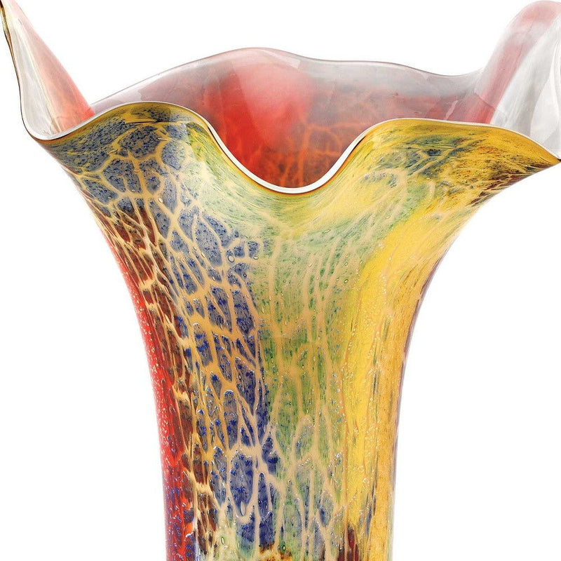 Abstract Novelty Table Vase - Red / Yellow