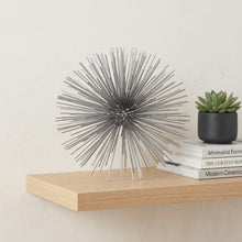 Load image into Gallery viewer, Spiky Sphere Tabletop Sculpture (354765) - Silver
