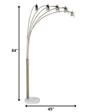 Load image into Gallery viewer, Dull Metal Floor Lamp With Five Adjustable Swing Arms - Gold
