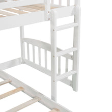 Load image into Gallery viewer, Stairway Twin over Twin Bunk Bed with Two Drawers and Slide, White(OLD SKU :LP000156AAK)
