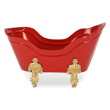 Load image into Gallery viewer, Christmas Santa Hand Painted Decorative Tub - Red
