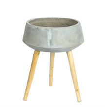 Load image into Gallery viewer, Round Pot Planter With Stand - Gray
