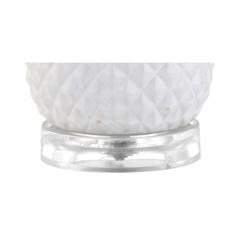 23" Novelty Table Lamp LED With Drum Shade - White