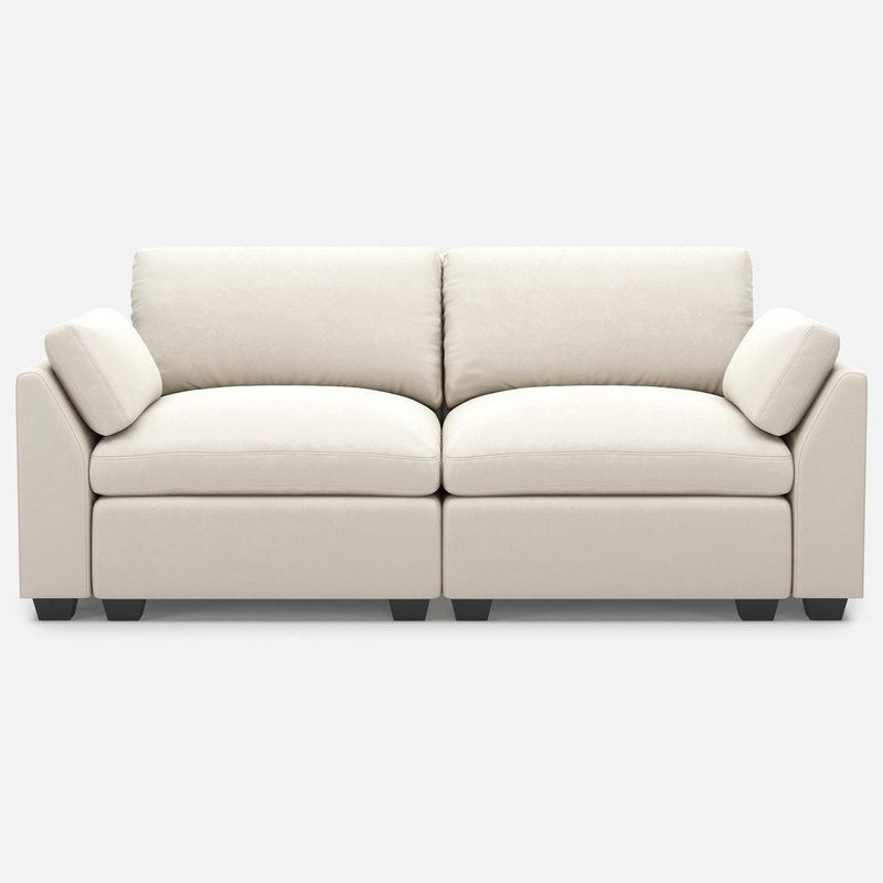Modular Loveseat - Beige / Black