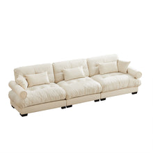 Load image into Gallery viewer, Modern Oversize Sofa With Cloud Like Comfort, Featuring Waist And Throw Pillows
