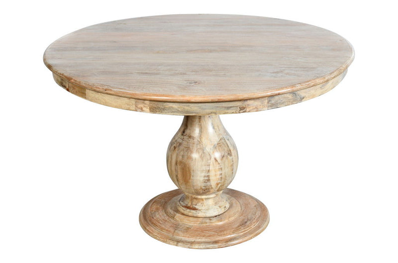 48'' Solid Wood Pedestal Base Round Top Dining Table - Natural