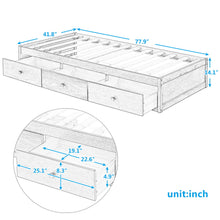 Load image into Gallery viewer, Twin Size Platform Storage Bed With 3 Drawers - White
