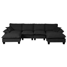 Load image into Gallery viewer, Modular Sectional Sofa With Movable Ottoman &amp; Pillows
