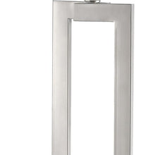 Load image into Gallery viewer, Metal Table Lamp With White Rectangular Shade - Silver
