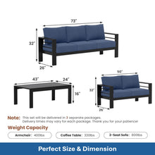Load image into Gallery viewer, Outdoor Patio Set, All-Weather With Thick Cushions
