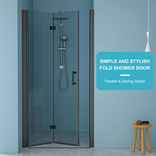 Load image into Gallery viewer, Fold Frameless Shower Door With Tempered Glass
