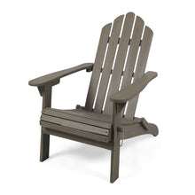 Load image into Gallery viewer, Outdoor Foldable Adirondack Chair With Hand Crafted Details - Gray
