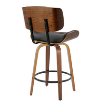 Load image into Gallery viewer, Lombardi - Mid-Century Modern Fixed Height Counter Stool With Swivel With Round Footrest (Set of 2)
