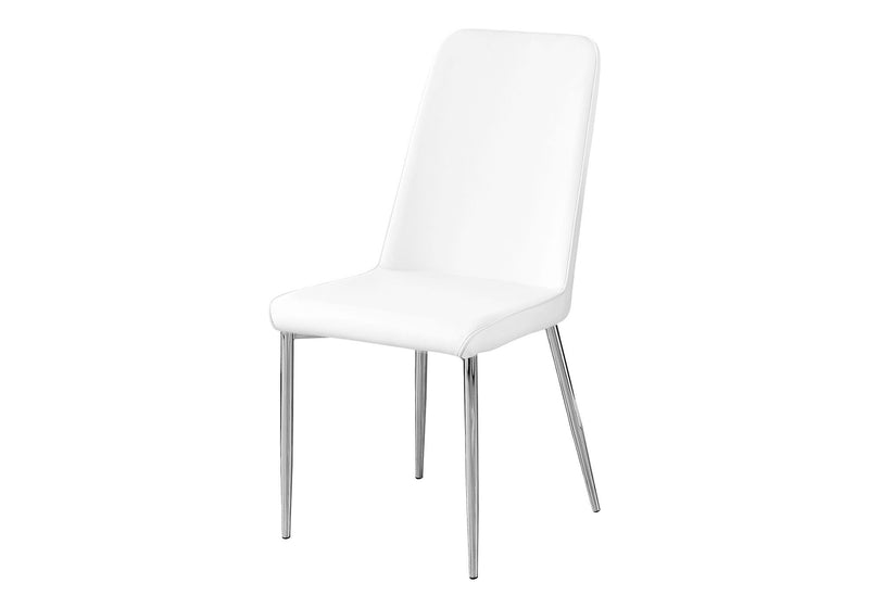 Upholstered Faux Leather Dining Room Side Chairs (Set of 2) - White
