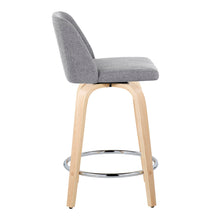 Load image into Gallery viewer, Toriano - Contemporary Fixed Height Counter Stool &amp; Swivel And Round Footrest (Set of 2)
