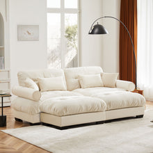 Load image into Gallery viewer, Super Comfort Oversized Modular Sectional Sofa With Movable Ottoman
