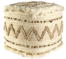 Load image into Gallery viewer, Cotton Blend Ottoman - Beige
