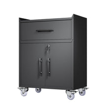 Load image into Gallery viewer, Rolling Metal Tool Storage Cabinet, Lockable Garage Storage Cabinet, Locking Metal Storage Cabinet With Wheels, Rolling Tool Chest, Assembly Required - Black
