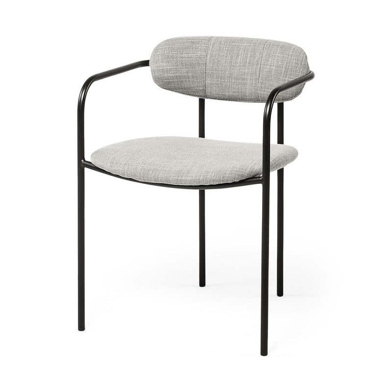 Fabric Dining Arm Chairs (Set of 2) - Gray