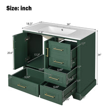 Load image into Gallery viewer, Traditional Bathroom Vanity With Soft Close Doors And Drawers
