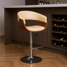 Load image into Gallery viewer, Swivel Low Back / Adjustable Height Bar Chair - Cream / Silver
