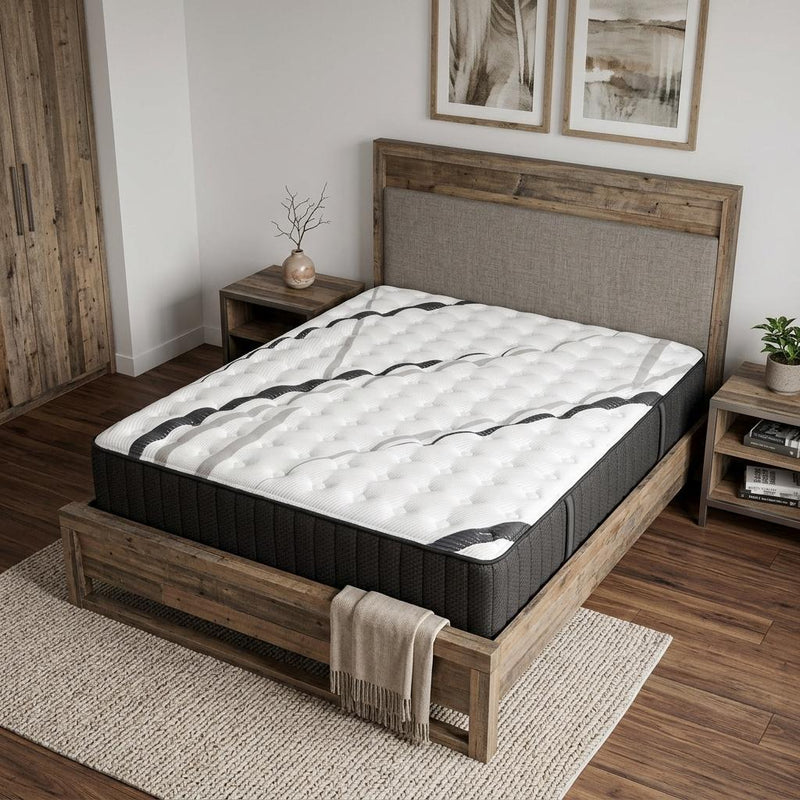 Graphite And Titanium Infused Gel Memory Foam Medium Hybrid Mattress - Full Double