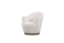 Load image into Gallery viewer, 27" Contemporary Fabric Swivel Barrel Chair - Off White
