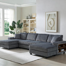 Load image into Gallery viewer, U-Shaped Convertible Sofa, 4 Seater Large Living Room Lounge
