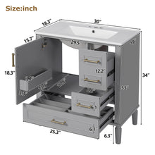 Load image into Gallery viewer, Traditional Bathroom Vanity Set With Soft Close Doors
