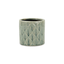 Load image into Gallery viewer, Geometric Round Pot Planter (487452) - Green
