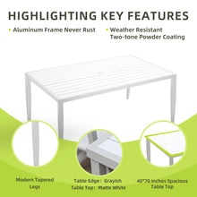 Load image into Gallery viewer, Outdoor Patio Dining Table With Tapered Feet &amp; Umbrella Hole
