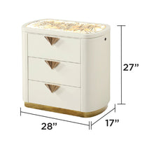 Load image into Gallery viewer, La Pierre - 3 Drawer Nightstand - Beige
