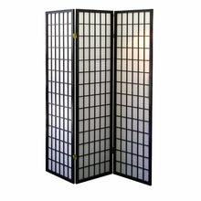 Load image into Gallery viewer, Folding Three Panel Screen Room Divider (469128) - Black / White
